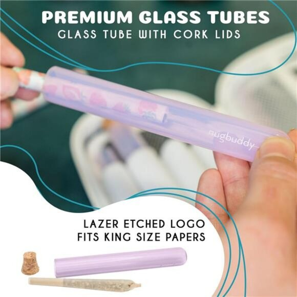 Pink smell proof storage case with glass jar tubes travel lockable organizer bag - Picture 6 of 7